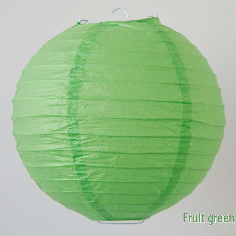 Colorful Handmade Paper Lanterns for Mid-Autumn Festival - Red DIY Round Lanterns for Shopping Mall Decoration