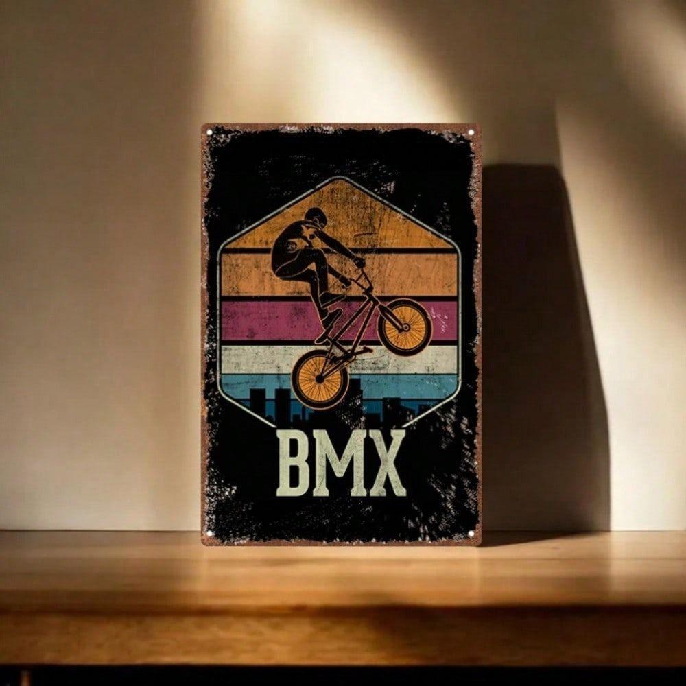 Vintage BMX Bicycle Metal Tin Sign Retro Garage Wall Decor Poster