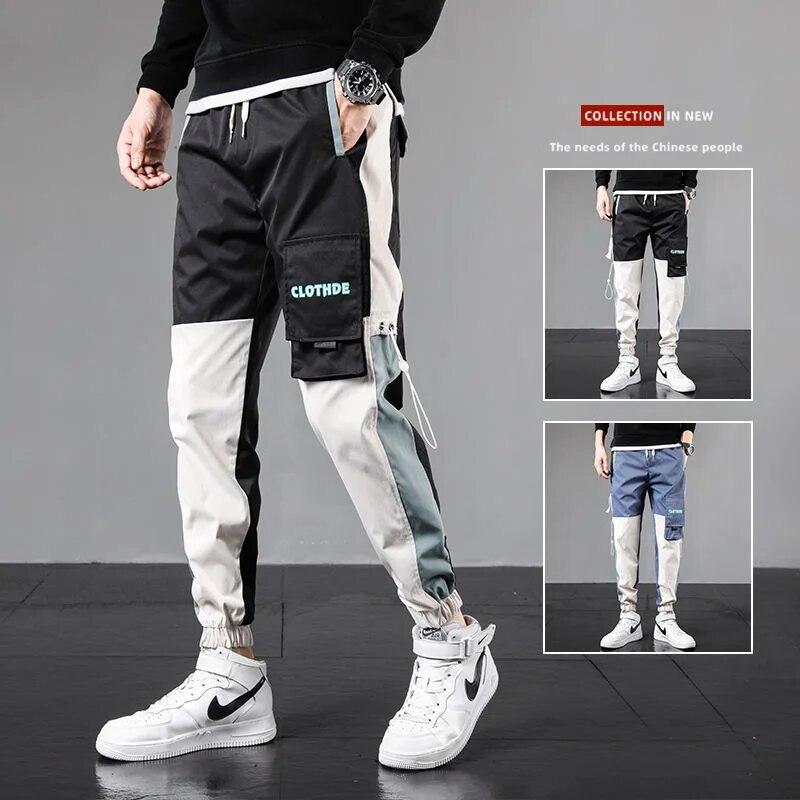2024 New Men's Multi Pocket Goods Harem Pants Hip Hop Casual Men's Jogging Pants Sports Pants