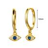 925 Silver Needle Square Pendant Hoop Earrings Vintage Gold Earrings For Women Shell Pendant Earring Fashion Jewelry Accessories