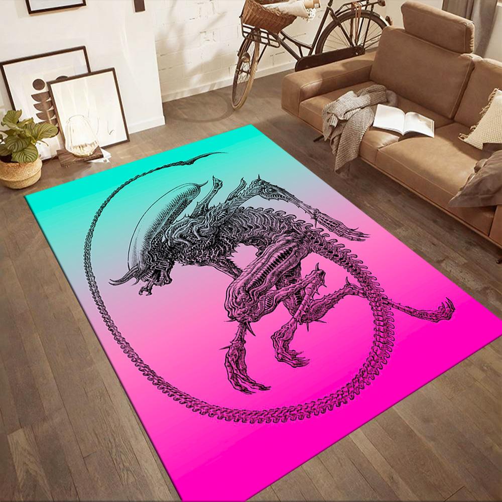 Alien In Ornate Frame Floor Mats for Living Room, Bedroom and Room Decoration Are Suitable for Gifts.