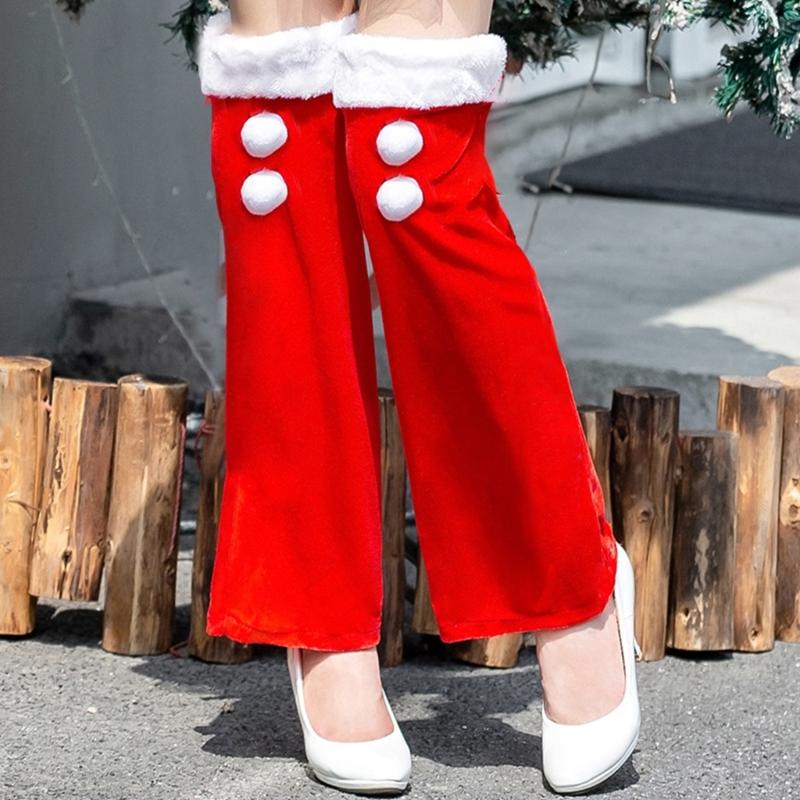 Fuzzy Faux Furs Leg Warmers Furs Heels Long Boots Cuffs Cover Has Elastic One Pair Carnivals Boot Cover Y2K JK Uniform
