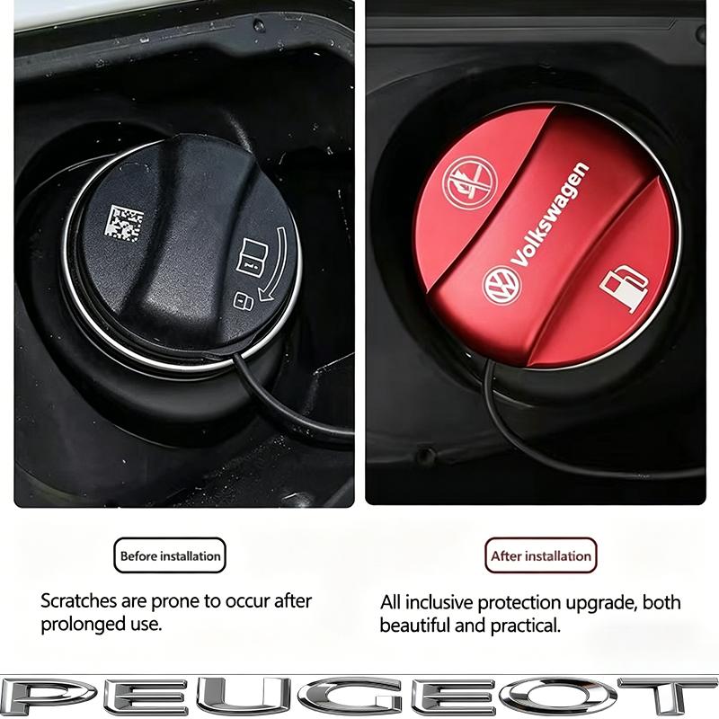 Car Fuel Filler Door Cover Fuel Tank Gas Cap Stickers For VW GTI Polo Golf Passat Tiguan Jetta T-ROC Touareg CC ID.3 Tire Valve Qx0