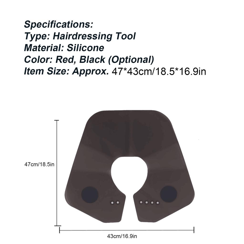 Silicone Neck Cape Apron for Haircut Hair Dye Hairdressing Cutting Collar for Hair Salon Stylist