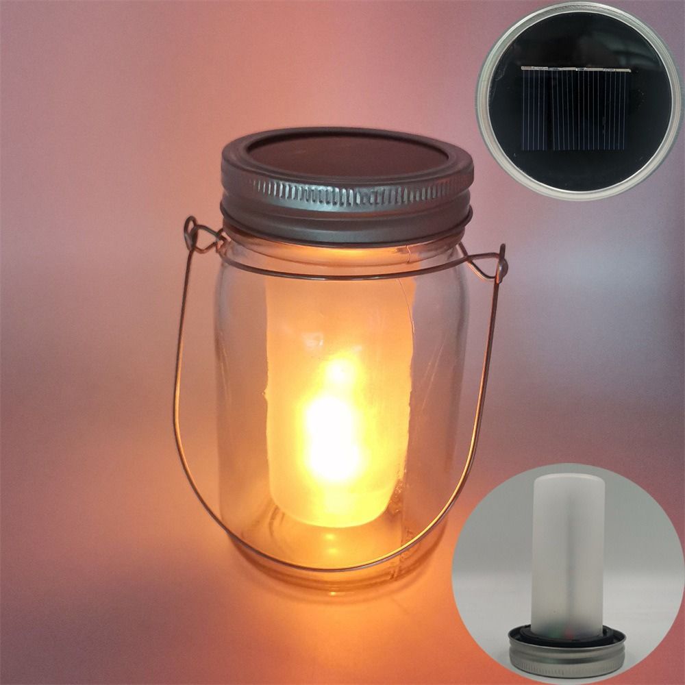 

Имитация Mason Jar Light Night Light Солнечный свет Водонепроницаемый газонный светильник Рождественский декор