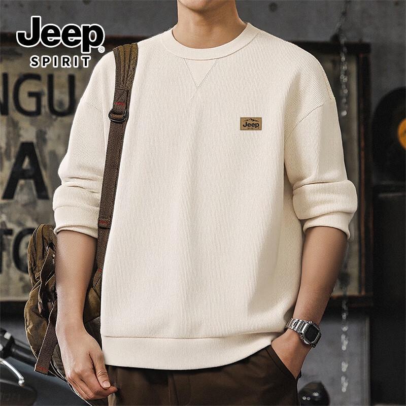 

JEEP SPIRIT Men s 320g Heavyweight Crewneck Pullover Sweatshirt 3XL
