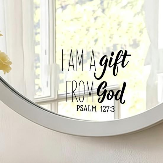 Removable Glass Decor for Home Inspirational Quote Decals Mirror, Motivational Saying Affirmation Stickers, Waterproof Wall Art Mirror Static Sticker