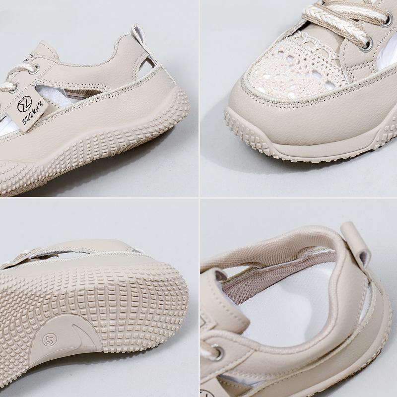Sommer Neue Ins Atmungsaktive Weiße Schuhe Damen Low-Top Freizeit-Board-Schuhe Plateau-Plateau-Schuhe