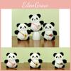 Adorable Plush Panda Keychain Doll For Couples With Colorful Floral 12cm Accents
