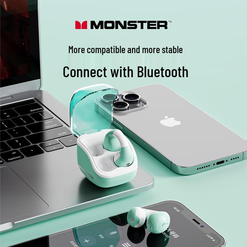 Monster XKT29 Open-Ear Clip-On Sports Bluetooth Earbuds