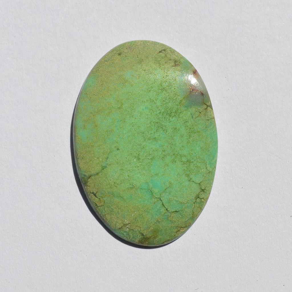 Natural Chrysoprase Gemstone Cabochon - Loose Semi Precious Stone 24 Carats Oval Shape 35x24 Mm, Jewelry Craft Supply