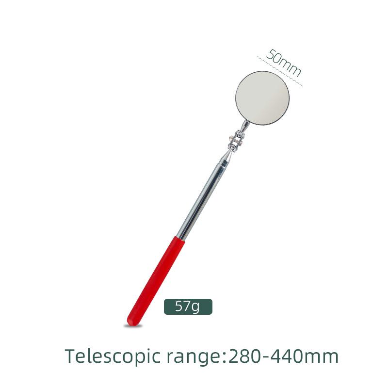 Geinbei Zatahovací inspekční zrcátko se světlem - Nastavitelný směr: Čtvercová, kulatá, oválná zrcátka pro údržbu automobilu