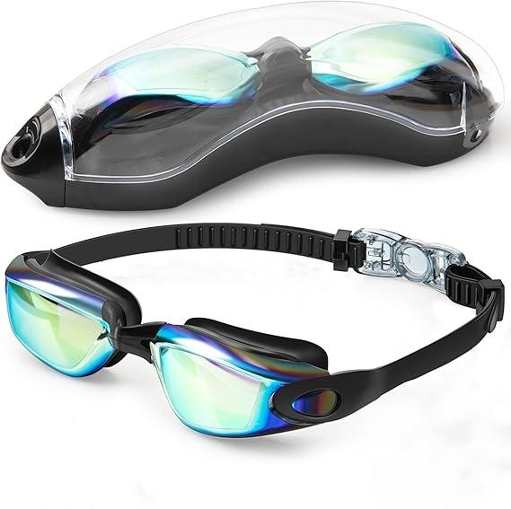 Comfortable Durable Silica Sports Glass Swim Goggles with Silicone Gasket Anti-Fog Feature Accessories Adults Swimming Pool Use