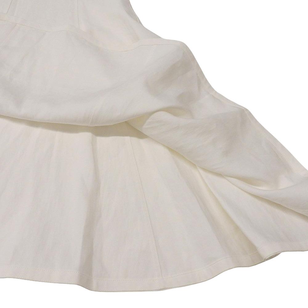 Jil Sander Linen Midi Flare Skirt for Women, White, Size 30, 2022, J01MA0006 Skirt 30 whiteUsed