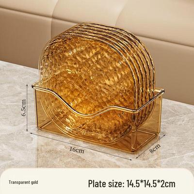 HUIWEN Transparent Gold Wasserwelle Snackteller Set