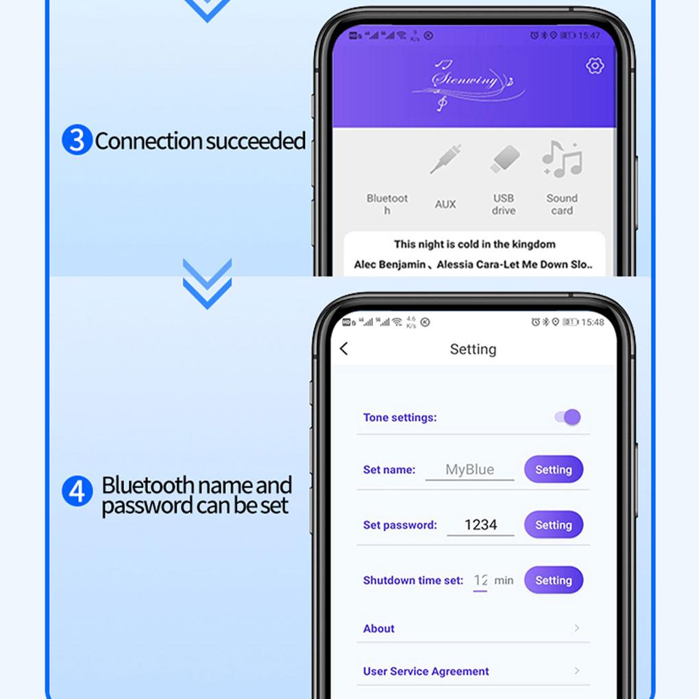 Amplifier HiFi 5.1 50Wx2 100W Short-circuit Protection APP Control Speaker Amplifying Board