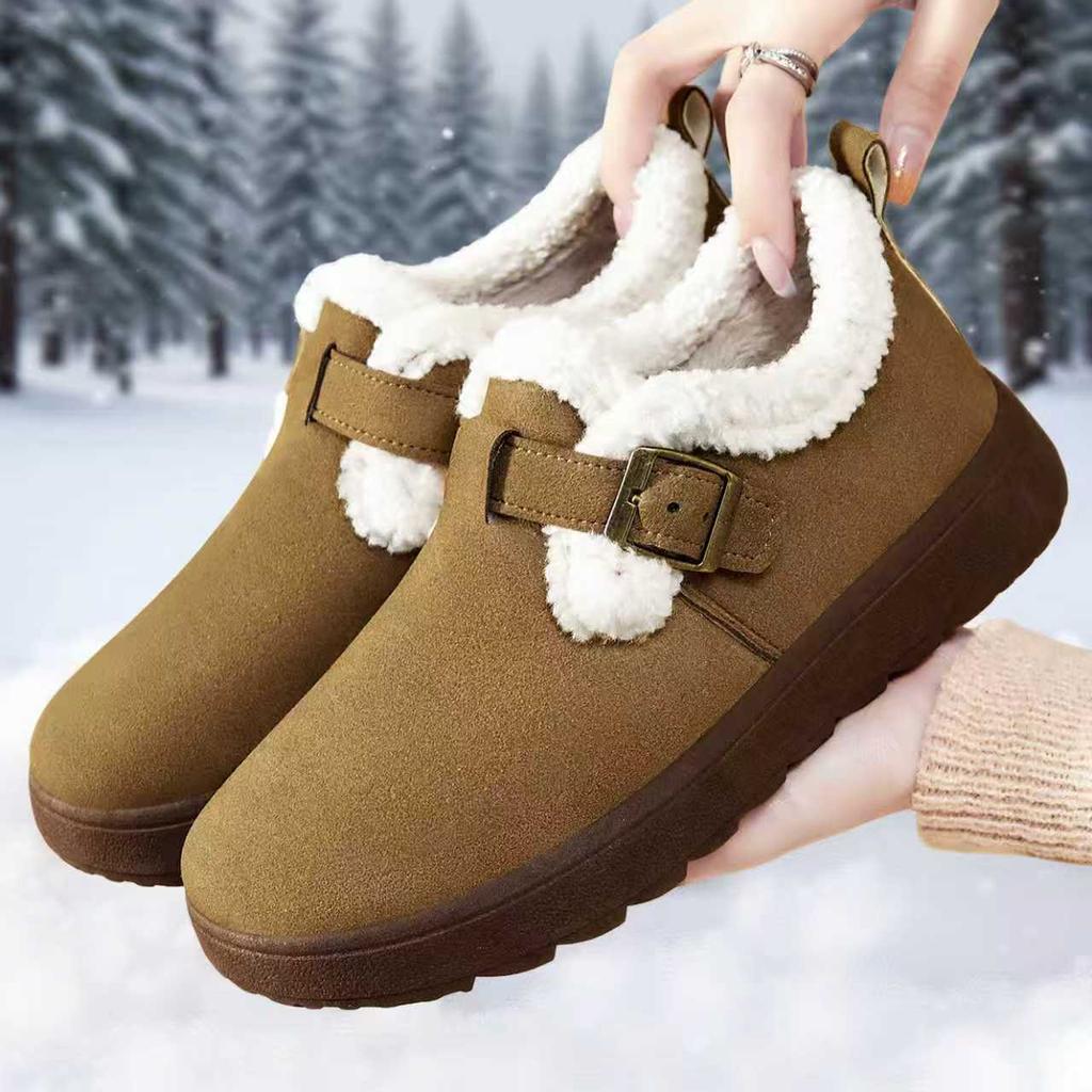 Shoes Women's Winter Cotton Shoes Piled Thickened Snow Boots Cold-proof and Warm Cotton Boots Versatile Short Boots Outer Women's Boots