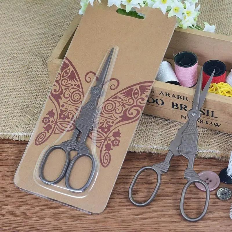 1PC Tailor Retro Stitch Big Ben Scissor Cross Sewing Tool European Embroidery Classic Craft