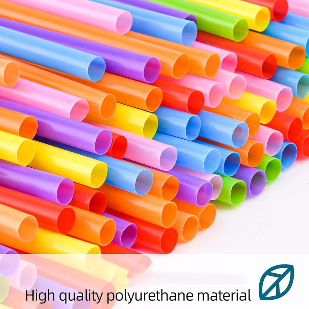 100pcs/set Drinking Straws Colorful & Black rietjes Party Straws Drinking Kitchen Wedding Suppl K6S3