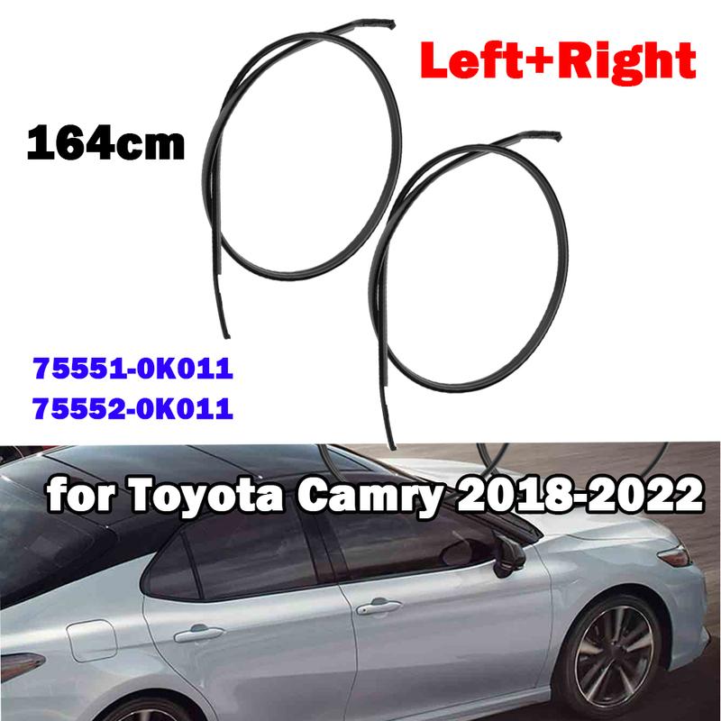 For Toyota Camry 2018- Car Roof Rubber Drip Side Finish Moulding Seal Strips Trim Waterproof 75556-06130 75555-06130