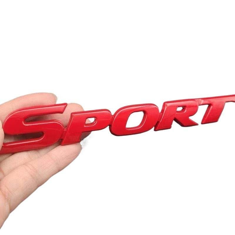 SPORT General Motors Body Metal Letter Modified Car Stickers Rear Personalized Decorative Stickers Scratch Covering