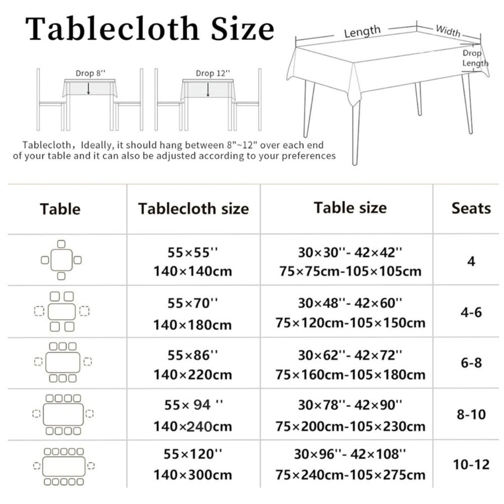 Ocean Life Pattern Rectangle Tablecloth for Table Decor Kitchen Dining Waterproof Reusable Tablecloths for Table Wedding Party