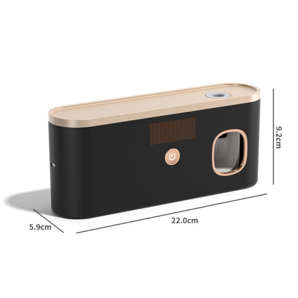No Drilling Electric Toothpaste Dispenser Solar Charging Smart Toothbrush Organizer