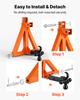 3 Point Trailer Hitch with 50.8mm Receiver, 3 Pt Quick Hitch with 3 Trailer Balls, Tractor Tow Drawbar Adapter for Category 1, Kubota, Mahindra, Ford,