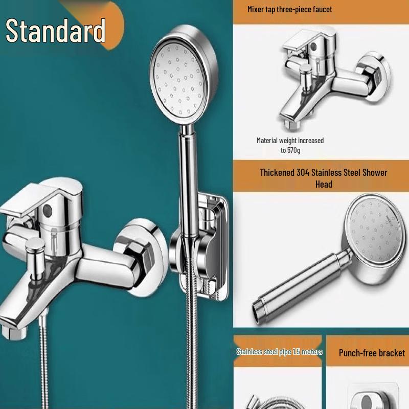 

TLXT Wall-Mounted 3-Way Shower Faucet System