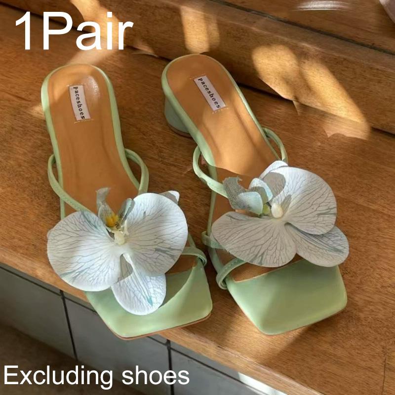 1 Pair Butterfly Shape Shoes Charms Sandals Decor Bohemian Shoe Accessories DIY Shoe Clip Elegant Orchid Flower Colorful