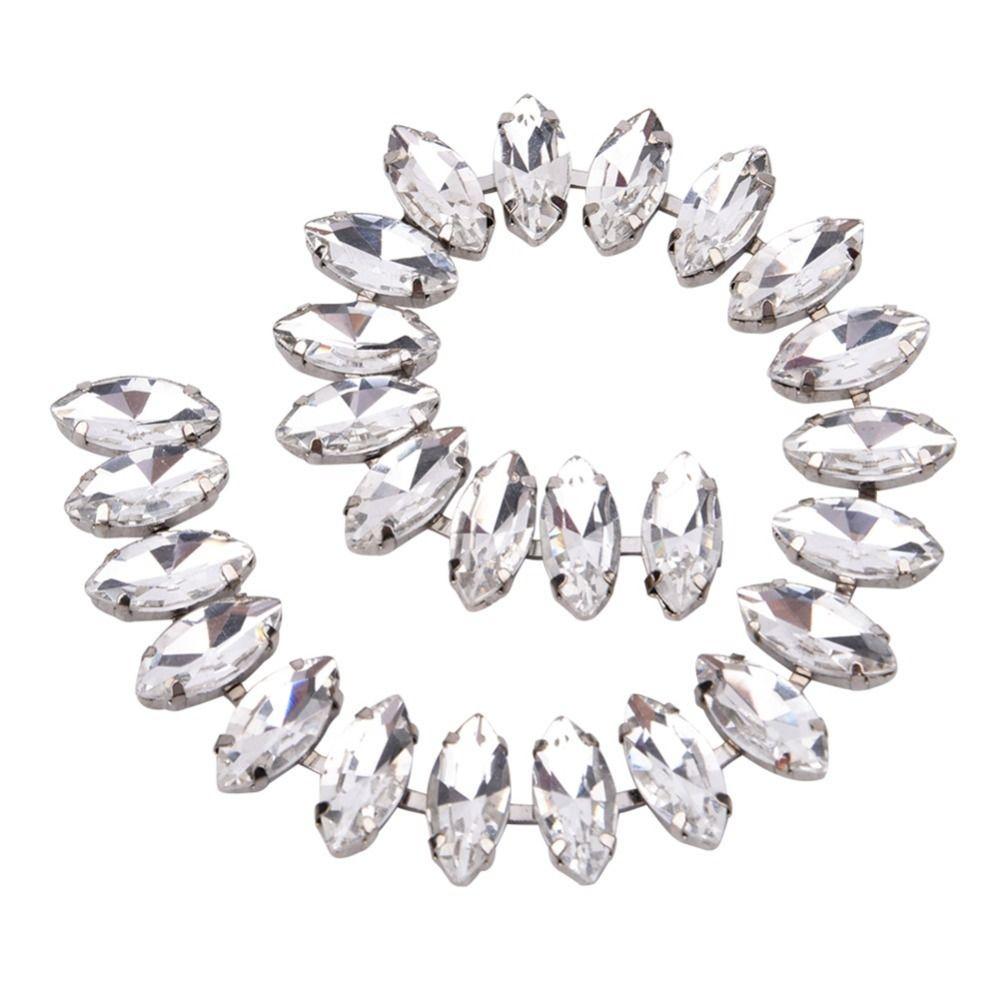 1pcs Crystal Glass Sew On Rhinestone Chain Marquise Shape Crystal Rhinestone Chain For Accessories