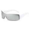 Frameless One-Piece Sports Sunglasses with UV400 Protection Unisex Design Lightweight for Running Cycling Driving