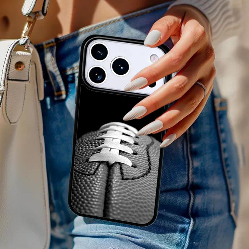 

American Football Rugby Ball Phone Case For iPhone 17 Air 14 15 13 12 Max Cover For Apple 14 15 16 16e 11 Pro Max Plus Coque iPhone 15pro max