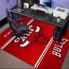 Red Bulls Basketball Floor Mat for Living Room, Game Rooms, Office, Bedroom, Office Floor Mat Playful Design, Christmas Fan Gifts