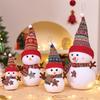 Christmas Snowman Plush Ornaments and Santa Doll Photo Props for Store Displays