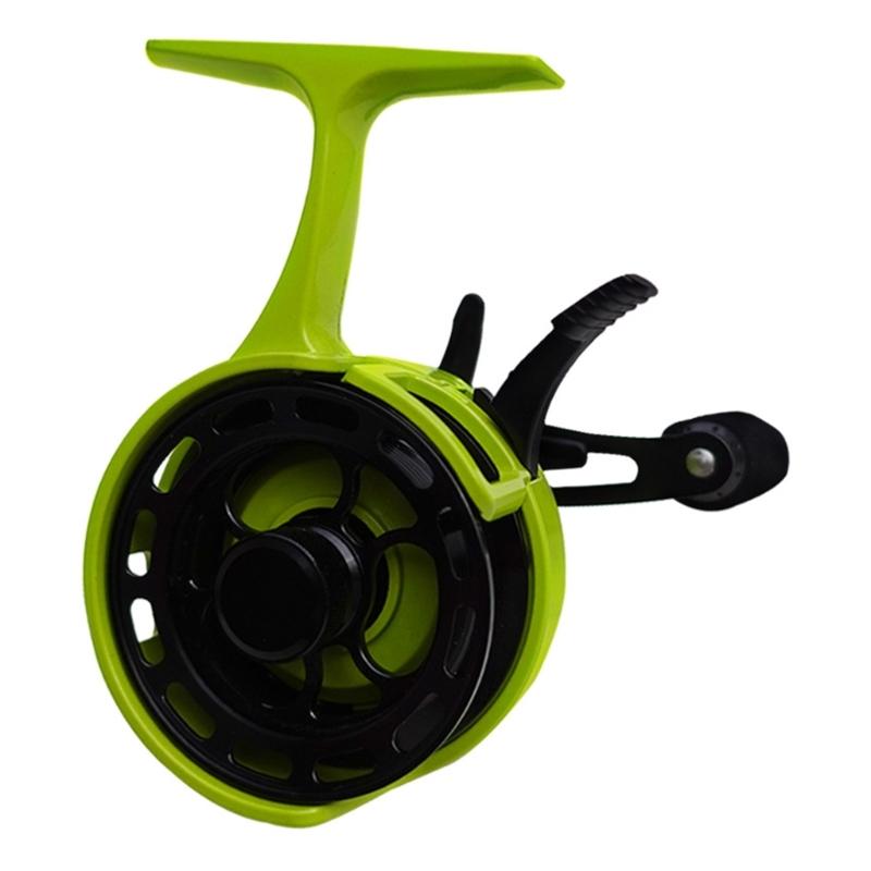 Angelausrüstung Inline Eisangelrolle mit Metallspule und 3+1 Kugellagern Inline Freilauf Eisangelrolle mit großer Spule