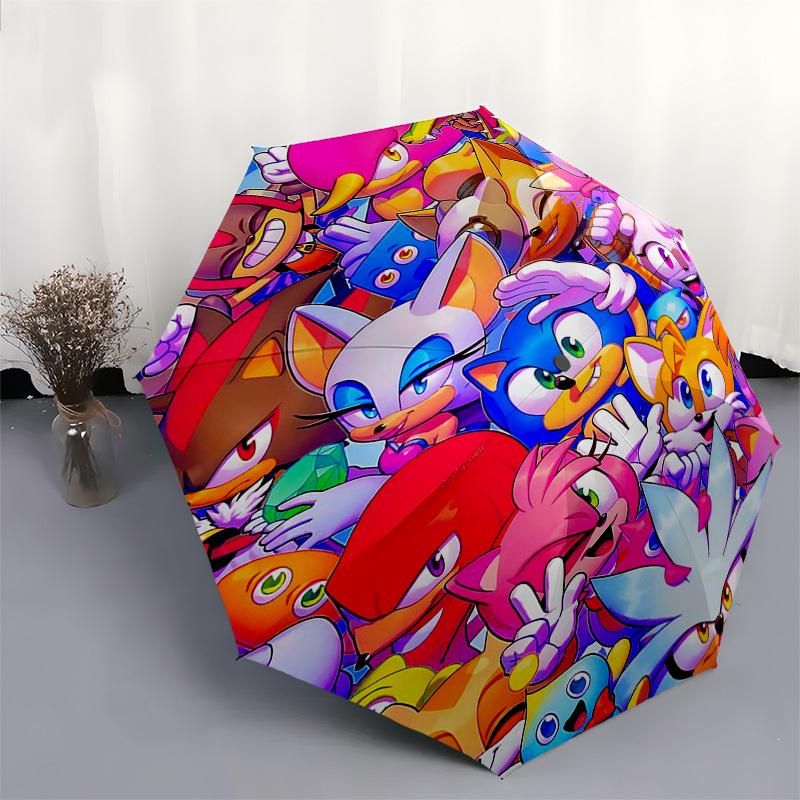 1pc Haikyuu!! Kuroo Tetsurou Umbrella, Automatic Opening & Closing, Portable 3-Fold Design, 8-Bone Iron Frame Outdoor Umbrella, Perfect Gift for Fans,