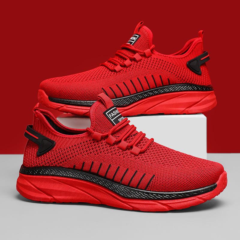 Men's Shoes Summer New Shoes Men's Sports Shoes Mesh Breathable Soft Sole Running Casual Running Shoes