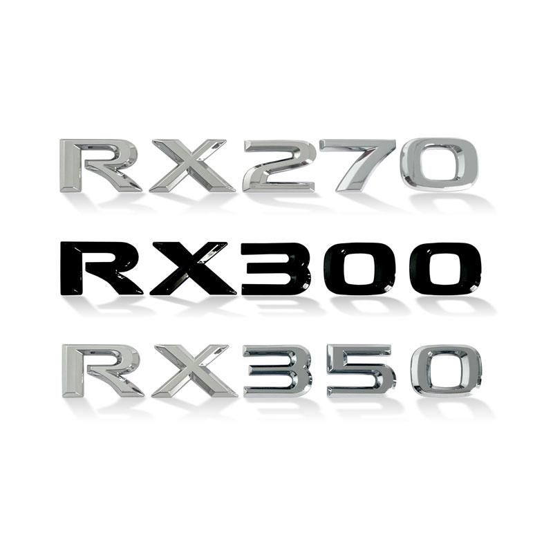 Naklejka 3D ABS RX270 RX300 RX350 RX200t Emblemat Odznaka Chromowana Czarna/Srebrna Litera Naklejka Do Dekoracji Tylnej Klapy Lexusa