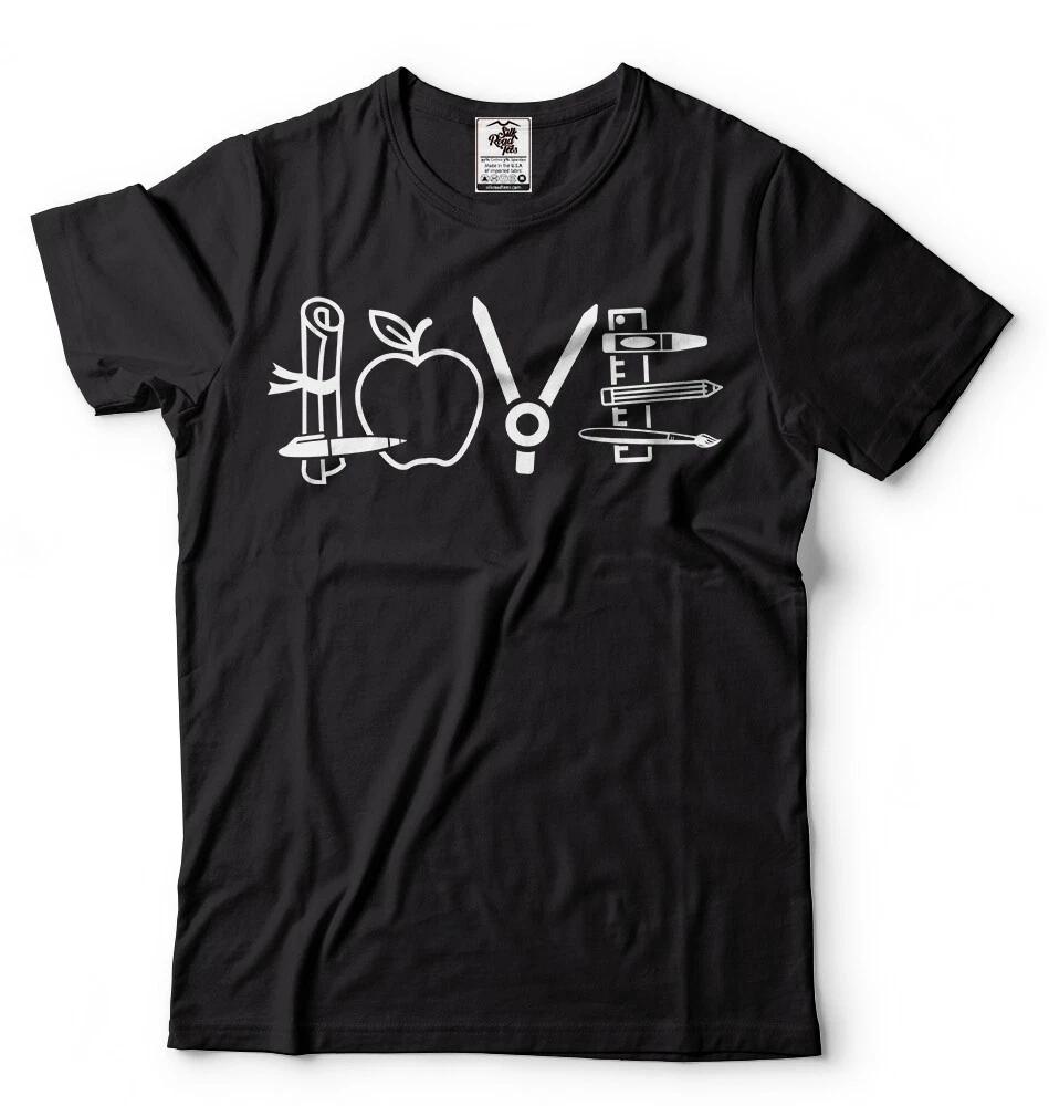 Love T-shirt School Teacher Shirt Best Teacher T-shirt Back to School Tee S