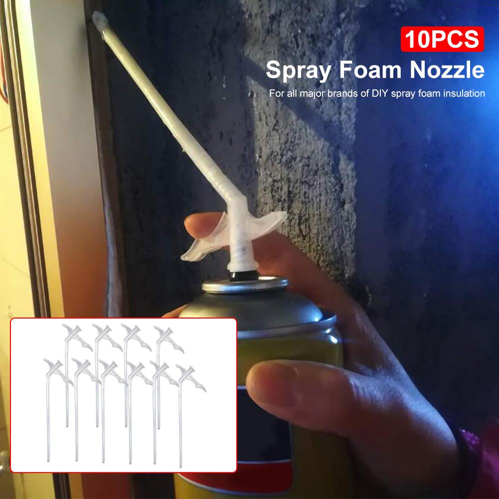 Spray Foam Nozzle 10 Pieces Spray Foam Replacement Tubes Gap Filling Insulating Foam Spray Replacement Tube for DIY Spray Foam