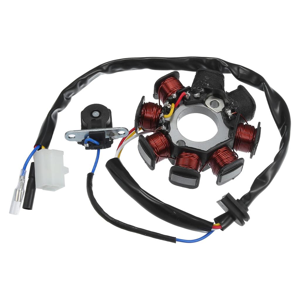 ACROPIX Motorcycle Magnetic Stator Plate Ignition Coil 4 Wire 8