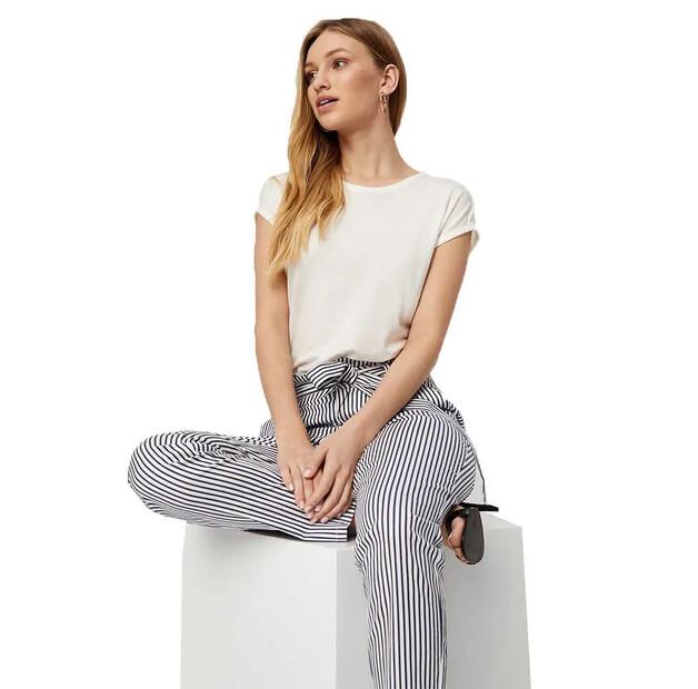 Vero Moda Eva Loose Striped Paperbag Trousers