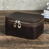 Retro Cowhide Leather Watch Box: Multi-Compartment and Portable Wristwatch Storage