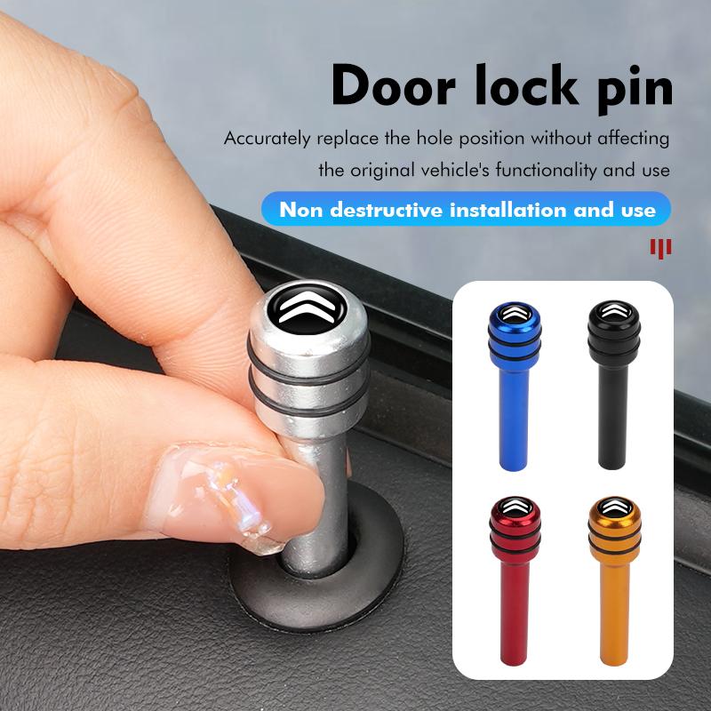 4pcs Car Security Door Lock Buckle Interior Knob Pull Pin Cover For Citroen Jumper Celysee Cactus Picasso Aircross Saxo Grand
