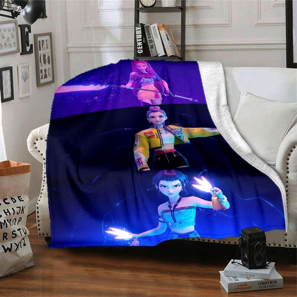 1pc Hunter X Kopo group - Themed Flannel Blanket - Suitable for Bed, Home Decor, Graduation Gifts, Easter, Back to School, ChristmasA98