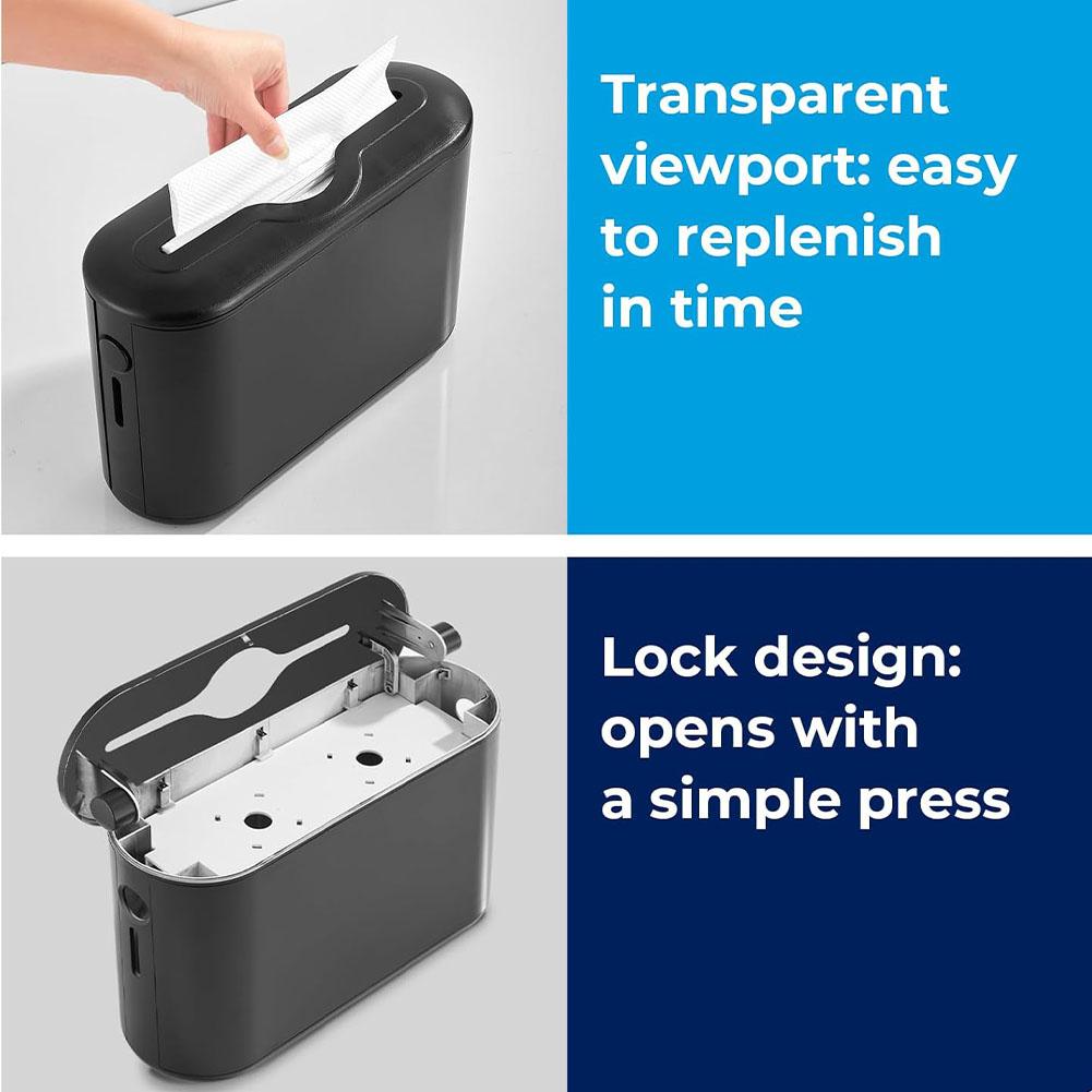 Countertop Paper Towel Dispenser Multifold Paper Towel Holder Hand Towel Dispenser Facial Napkin Holder for Kitchen Bathroom