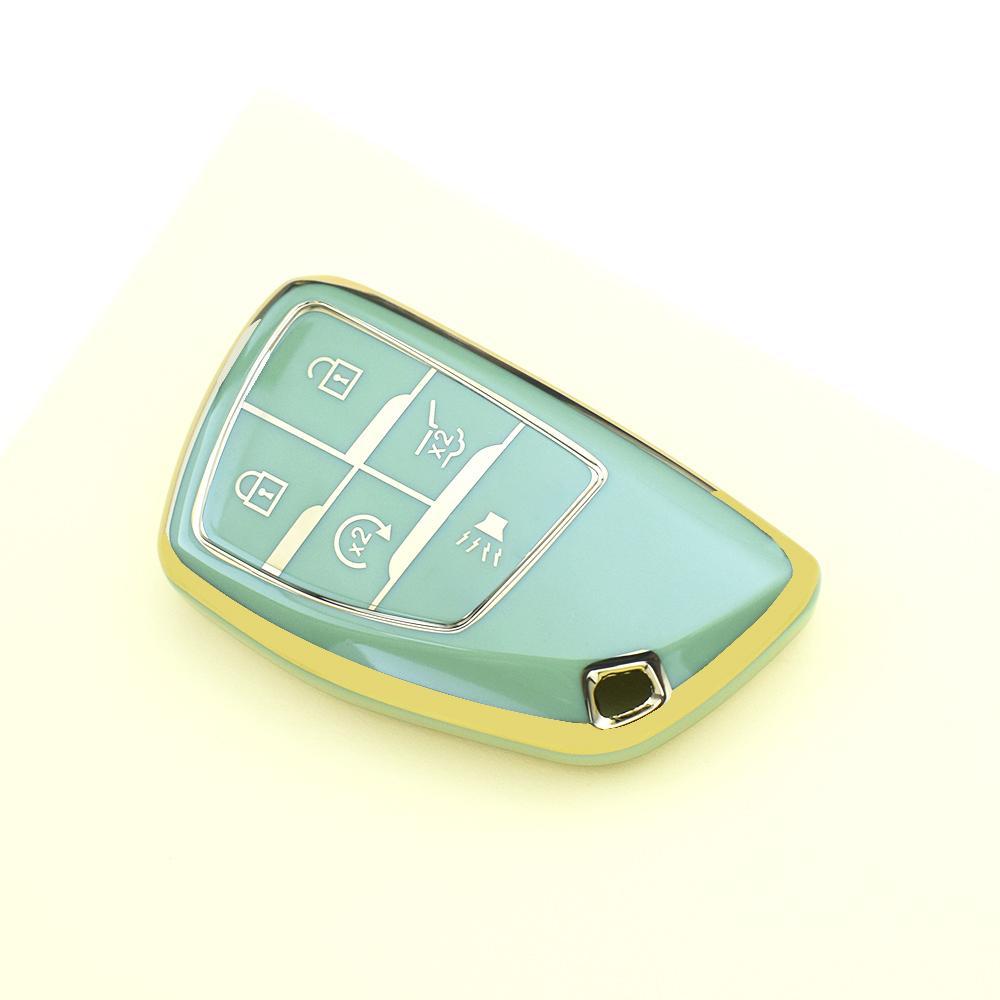 For Chevrolet Silverado 1500 Tahoe Suburban Colorado Traverse Gmc Yukon Canyon Sierra Auto Car Key Fob Case Cover Keychain Ring