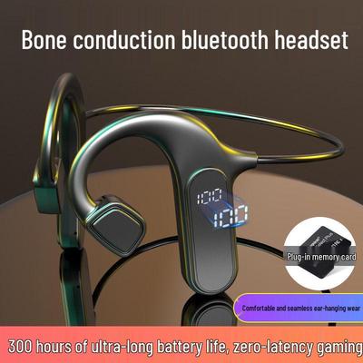 Wireless Bone Conduction Bluetooth Earphones: Sweatproof, Long-Wear Comfort, High-Quality Sound, Unisex for Running and Sports.