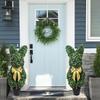 Ornamental Artificial Tree With Golden Bow, Imitation Boxwood Decoration, Suitable For Indoor And Outdoor Porch Decoration